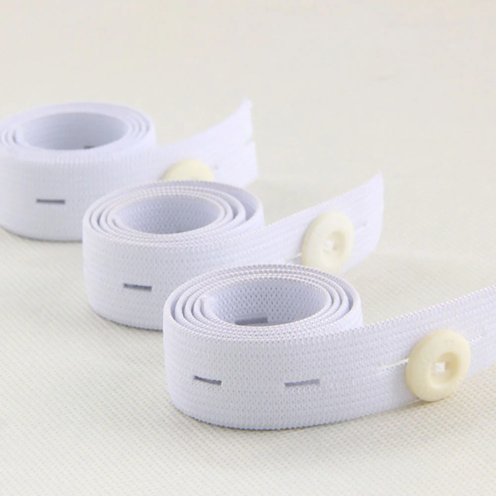 

12pcs Diaper Strap Buckle Cloth Adjustable Elastic Belt White Reusable Toddlers Baby Fixing Strap Diaper Fasten buckle