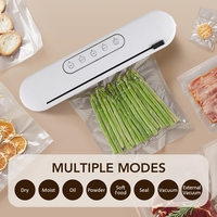 Mini Vacuum Sealer USB Rechargeable Built-in Cutter Dry Wet Food Packaging Sealing Machine Automatic Kitchen Plastic Bags Sealer