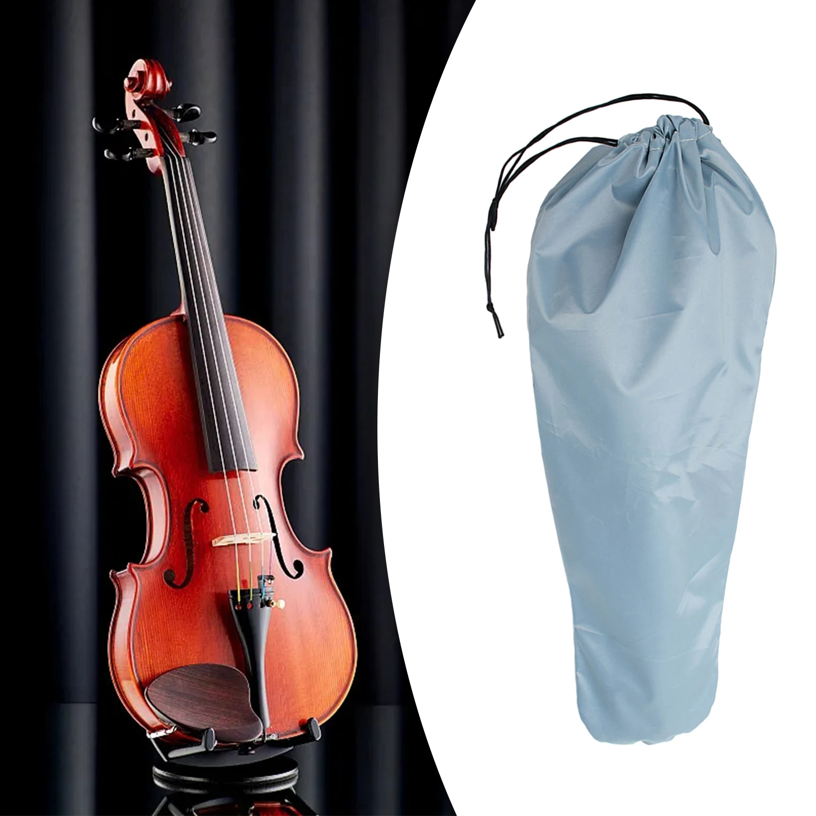 Violin Cover Violin Case Violin Protective Cover Protector Washable Portable Silk Fabric Violin Bag Violin Dust Cover