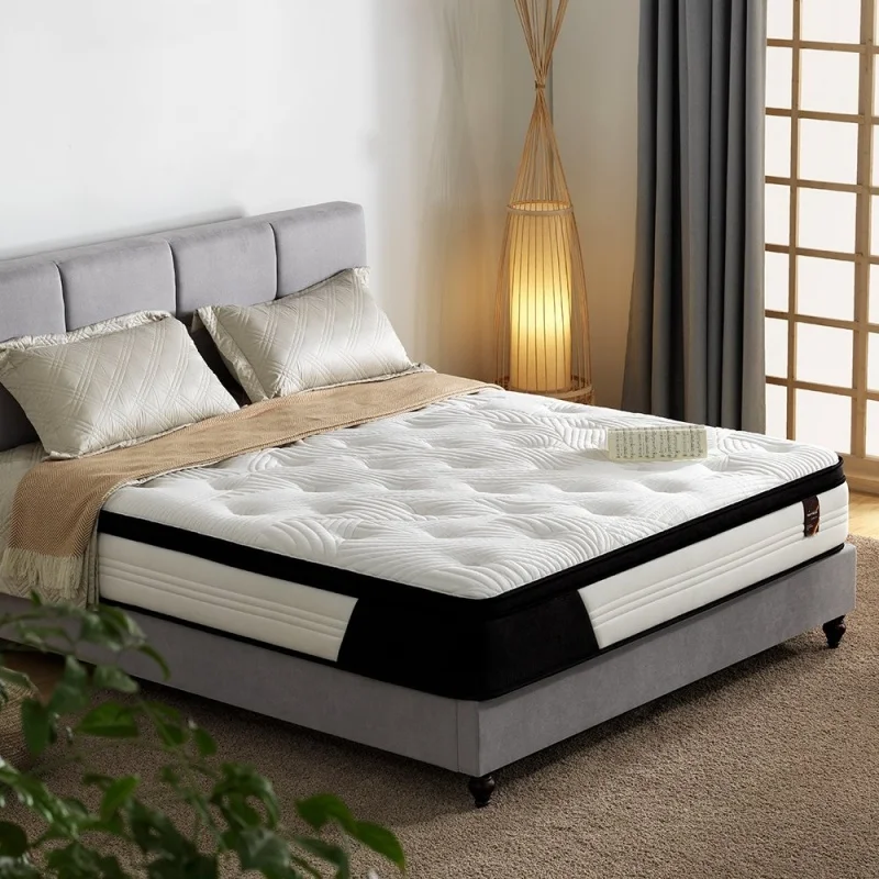 رغوة عالية الكثافة مع صندوق لجيب كينج كوين فردي مزدوج الحجم #4