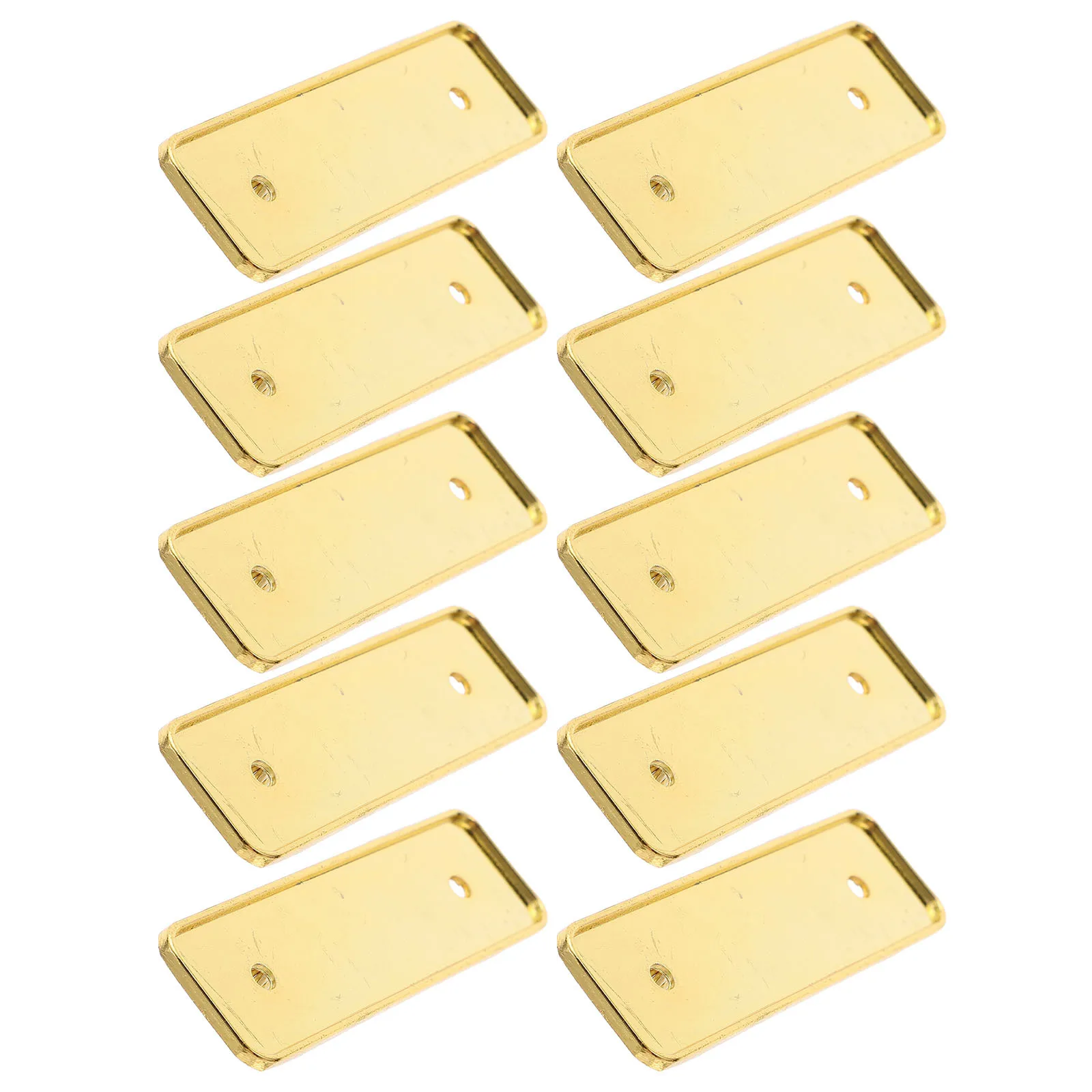 

10 шт. пустые металлические бейджи с именем золотого тона, многоразовый держатель для удостоверений личности для офиса, сотрудников, работы, профессионалов