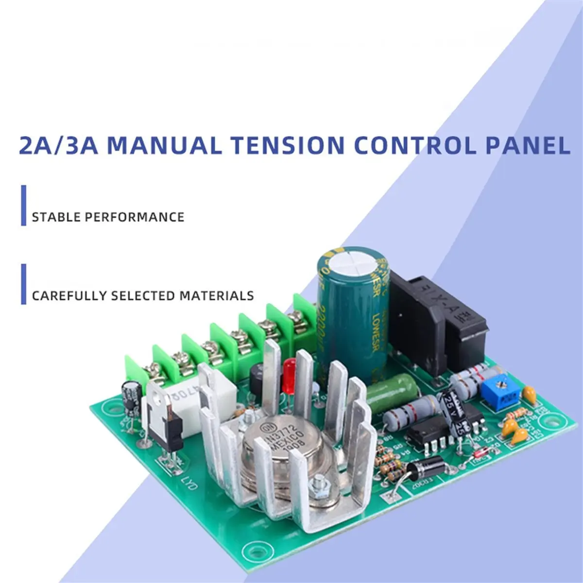 AC 30V Input Tension Control Board 2A/3A Manual Tension Control Panel Magnetic Powder Controller Electromagnetic Brake