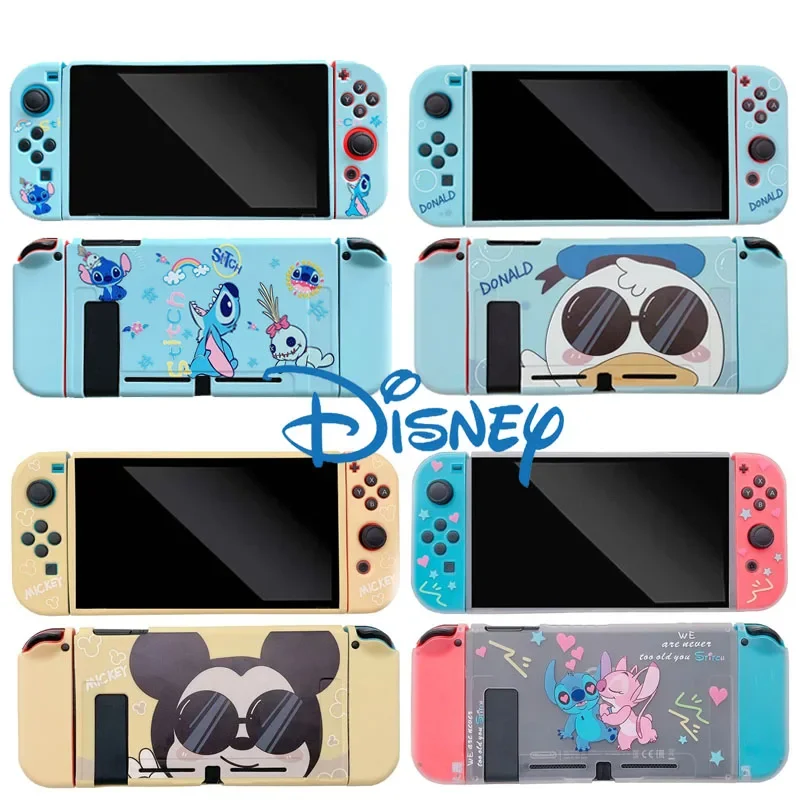 Disney Stitch Nintendoswitch Cute Case Mickey Switch Accessories Soft TPU Shell Cover for Nintendos Switch Skin Colorful Cartoon