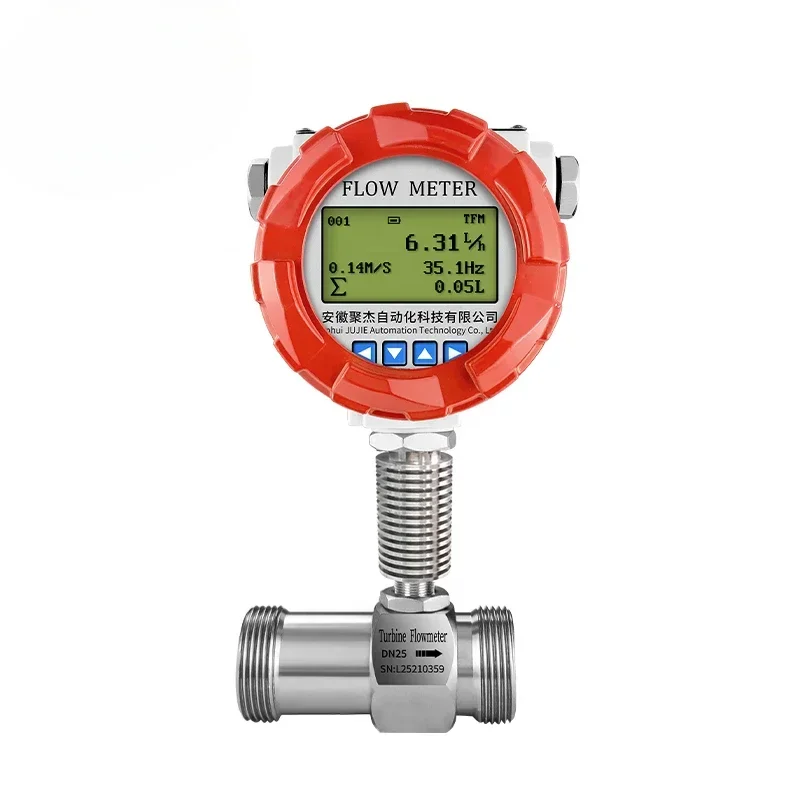 Turbine Flow Meter Digital Milk Indicator Pulse 4-20mA RS485 Output  Water  Sensor