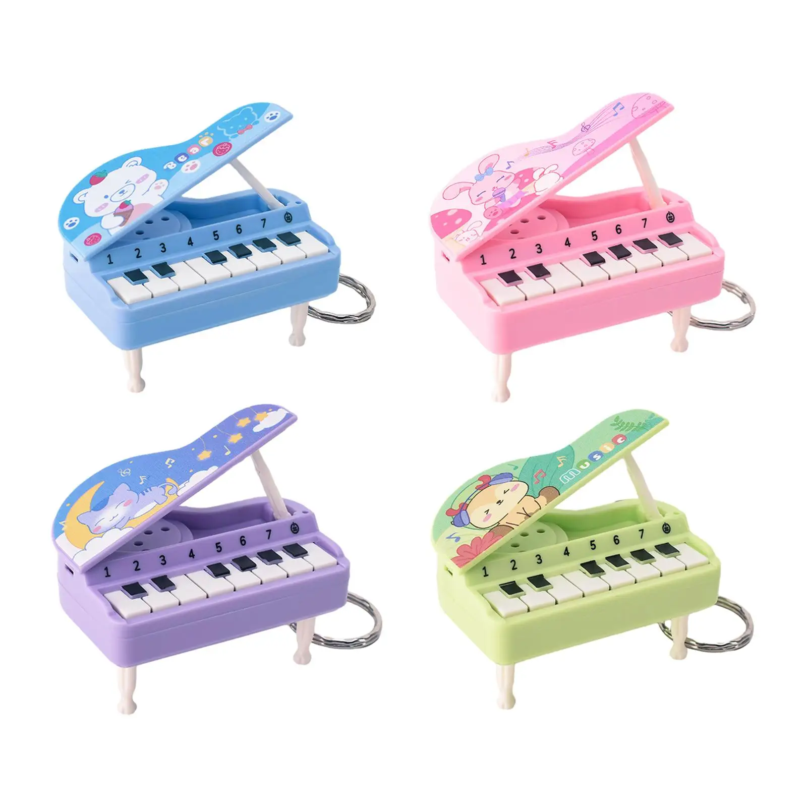 Handheld Music Piano Toy Portable Musical Instrument Keychain for Boy Teens