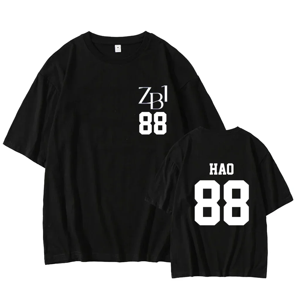 تي شيرت KPOP ZB1 ZEROBASEONE كبير الحجم ZHANG HAO SUNG HAN BIN ريكي ماثيو HANYUJIN بأكمام قصيرة تي شيرت برسومات K-POP ملابس