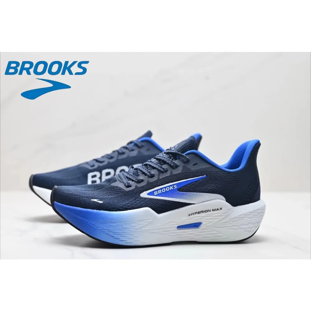 Brooks Men's Casual Sneakers Hyperion Max 2 Shock Absorbing Racing Professional Running Shoes for Marathon Sports Training