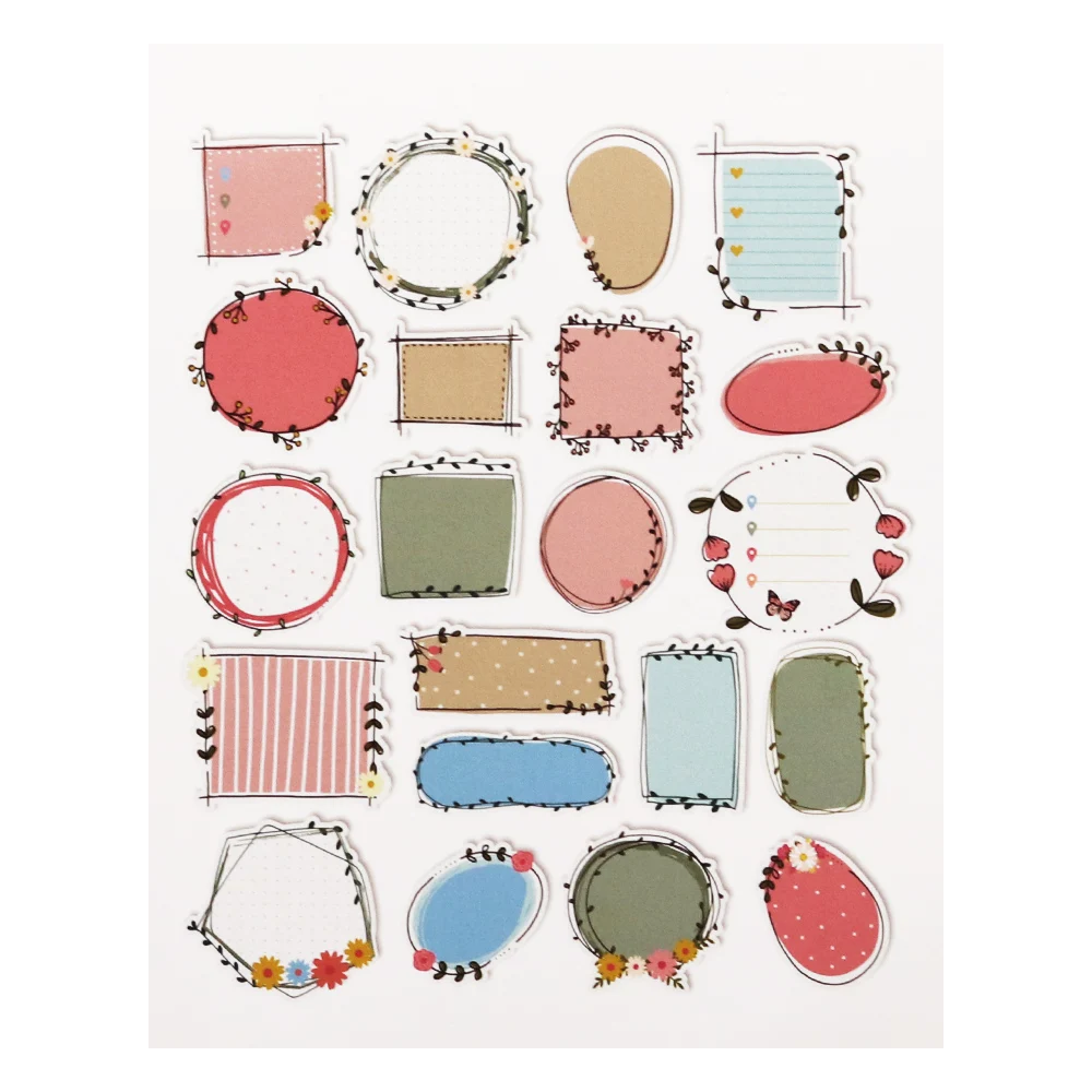 Creative Path Tranquil Place Scrapbooking Journaling Komplettsets 15 Stück Dekorative Papier-Ausschnitte Rahmen Aufkleber DIY Bastelsets – Detail 20
