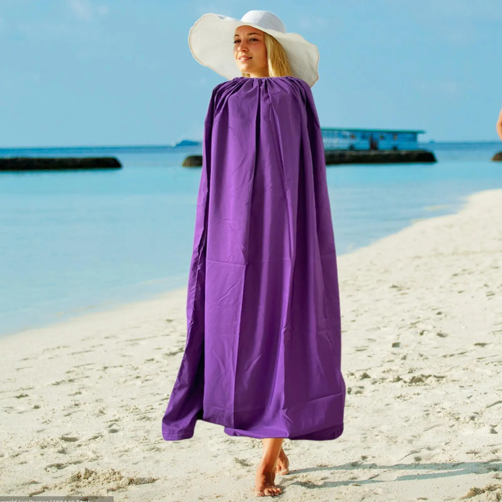 Portable Changing Room Outdoor Changing Tent Beach Instant Dressing Room Thick Soft & Sun-Blocking Fabric Quick Dressing Room