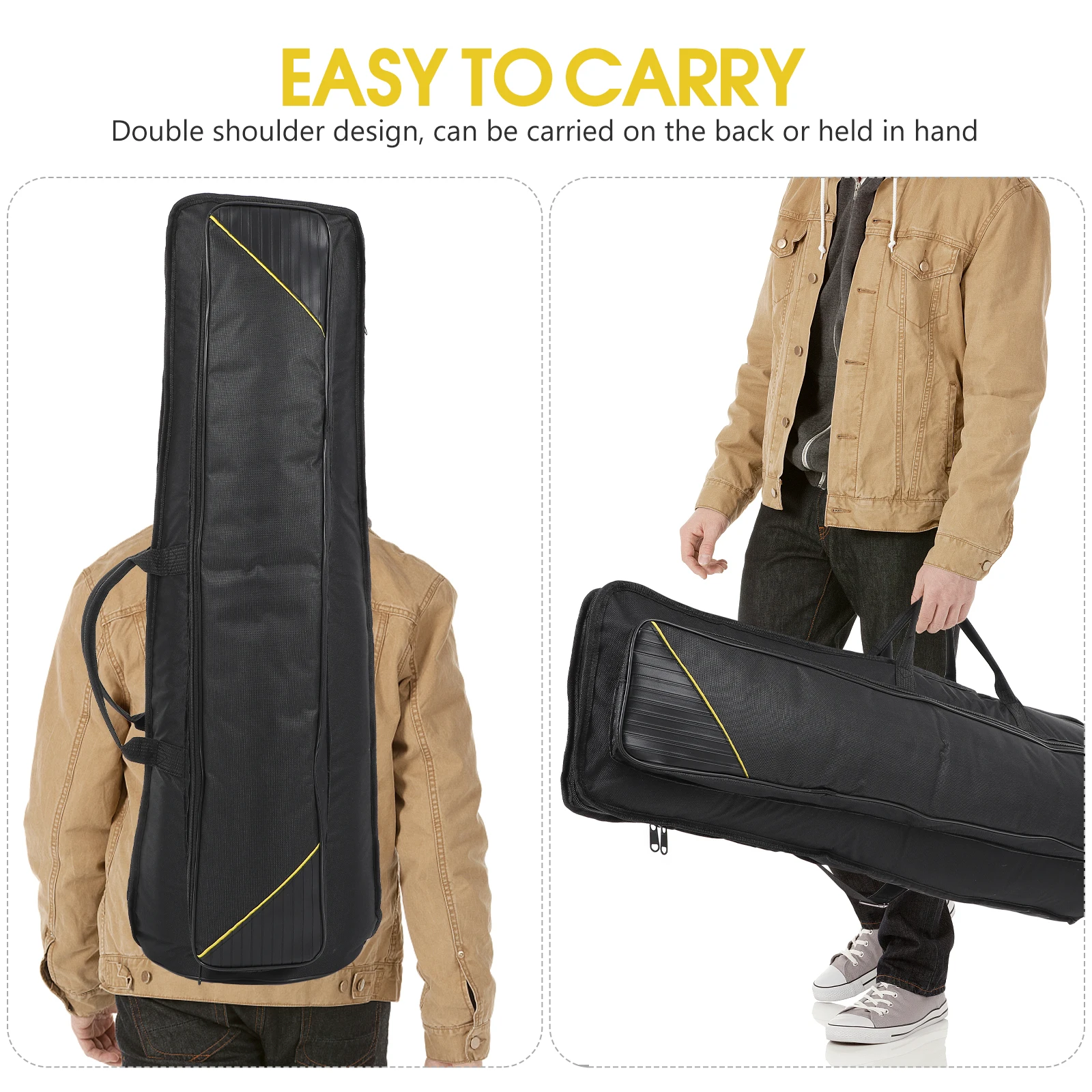 

Trombone Bag Waterproof Oxford Cloth Storage Case Large Capacity Portable Backpack Black Color Musical Instrument