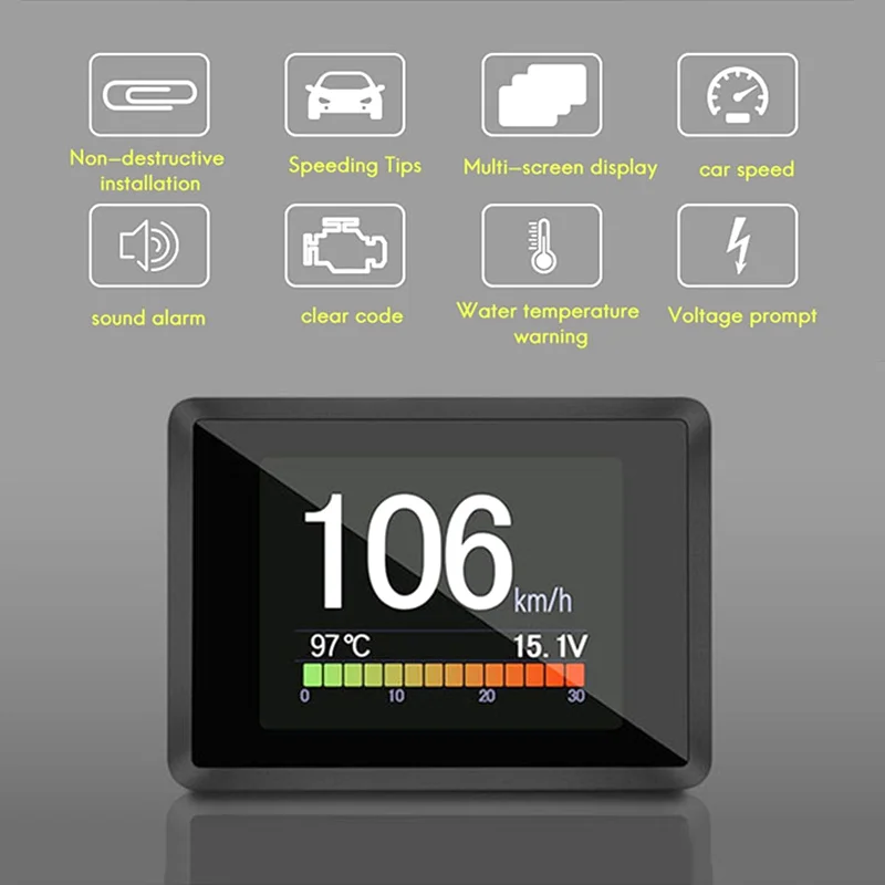 A203 OBD2 On-board Computer A203 Car Digital Computer Trip Display Speed Fuel Consumption Temperature Gauge OBD2 Scanner