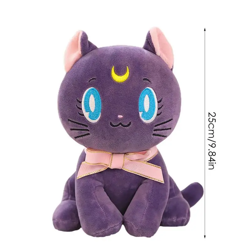 25cm Kawaii Moon Luna Cat Plush Toy Stuffed Animal Anime Moon Cat Doll Plush Pillow Boys Girls Soft Toys Children Birthday Gift