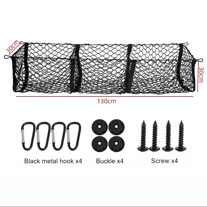 Universal 3-Säulen Cargo Net Stamm Bett Organizer Mesh Lagerung Net Bett Lebensmittel Auto Halter Pickup Lkw Bett Lkw zubehör – Detail 6