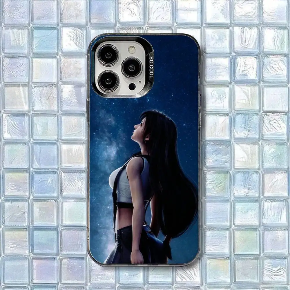 เคสโทรศัพท์ Final Fantasy 7 ทีฟา ล็อคฮาร์ต สำหรับ iPhone 16,15,14,13,12,11,8,7,Pro,Max,Plus,Mini,XS,SE ป้องกันแรงกระแทก ผิวด้าน