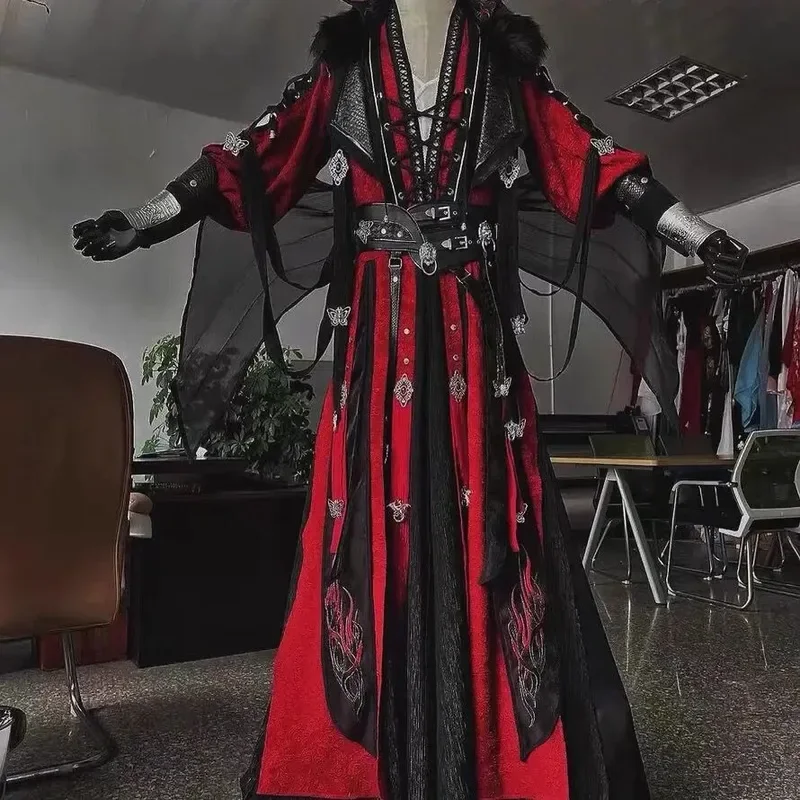 Chinese TV Series TGCF Tian Guan Ci Fu Xie Lian Hua Cheng Cosplay Costume Hua Cheng Cos Dress Hanfu Full Set Anime Clothes