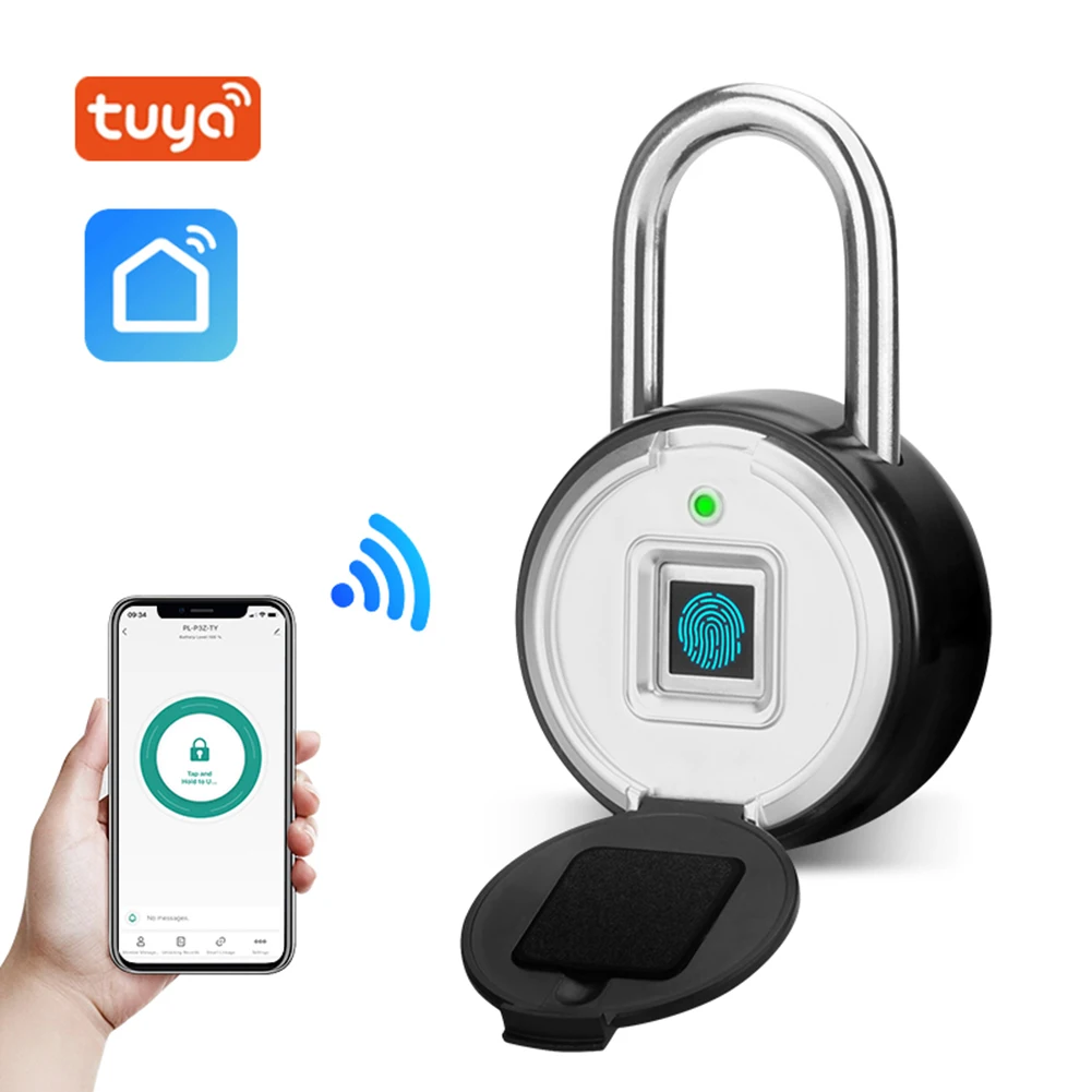 

Tuya Smart Padlock Biometric Fingerprint Lock Waterproof Electronic Locks Smart Life APP Keyless Unlock Home Security Protection