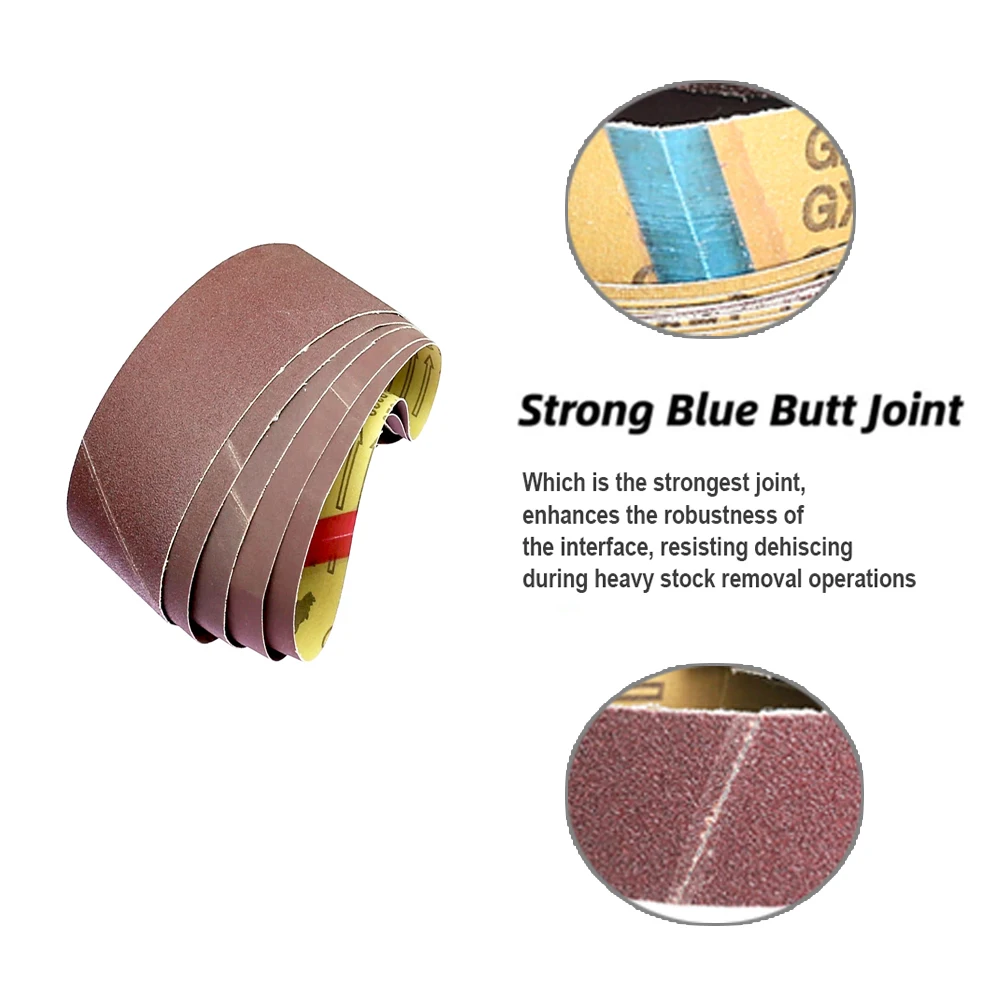 1ชิ้น533x7 5มม.สายลับมีด21X3 "Sanding Band P40-P800สำหรับไม้นุ่มโลหะขัด