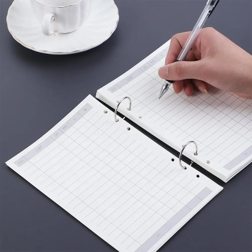 45 Sheets A5 A6 A7 Refill Spiral Binder Inner Page DIY Notebook Loose Leaf Weekly Monthly To Do Line Dot Grid Inside Paper