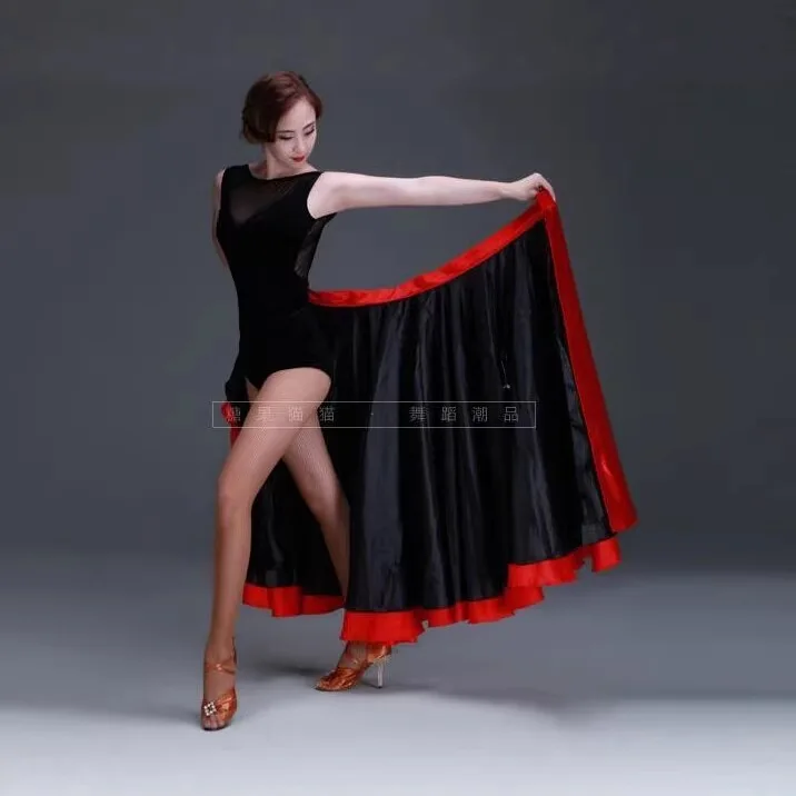 Nuevo Traje de Baile Latino, Capa de Baile de Torero, Vestido de Baile, Uniforme de Competición, Ropa de Práctica para Mujeres Adultas, Media Falda