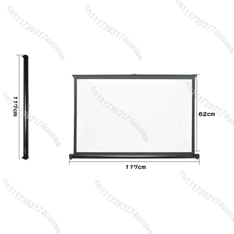 50 Inch HD 16:9 Portable Projector Screen Foldable Pull Up Projection Screen with Stand for Home Theater Camping Business view 3
