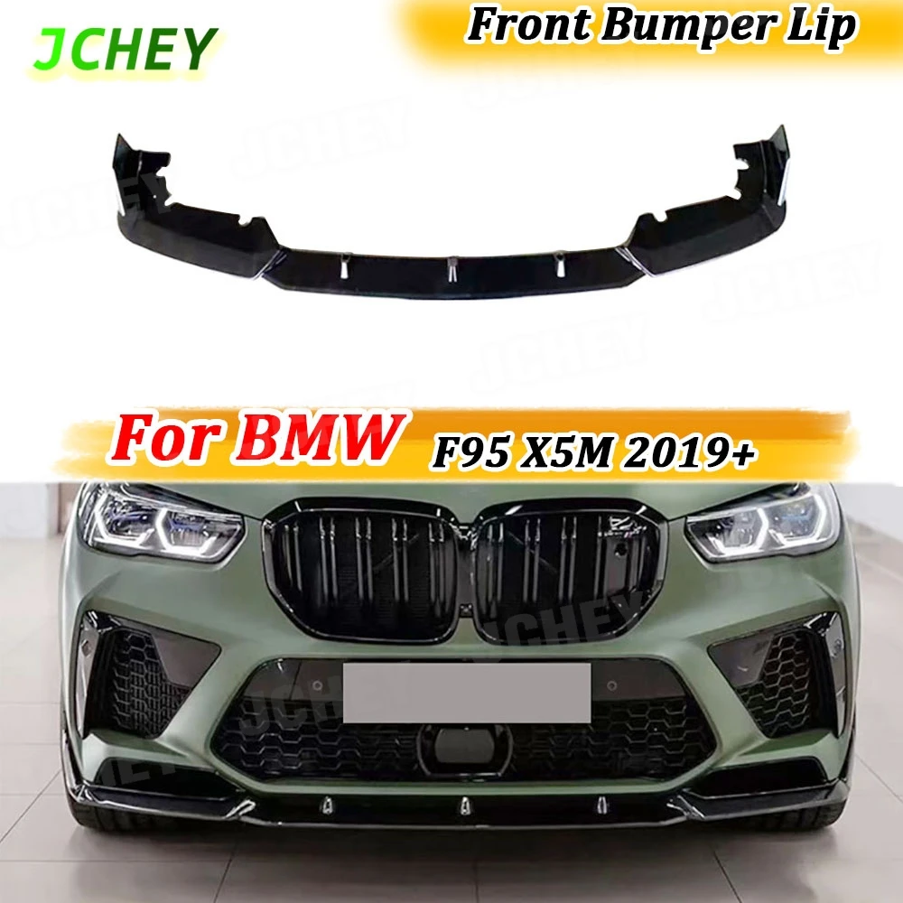 

JCHEY для BMW F95 X5M 2019+ передний бампер, спойлер, сплиттер, комплект кузова, добавленный на автомобильный бампер, губа из АБС-пластика, черный карбоновый вид