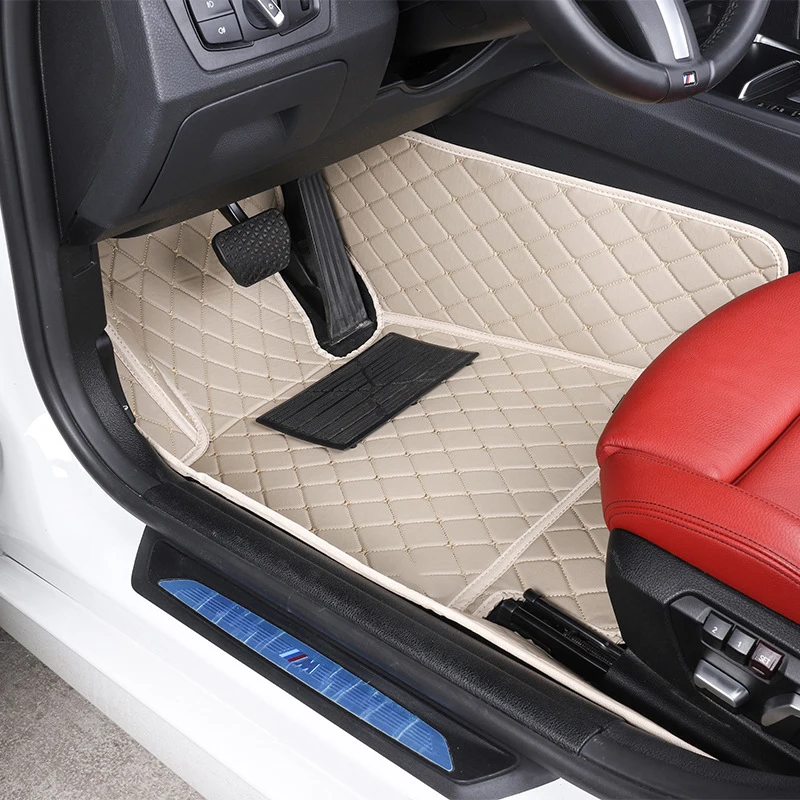 

Suitable for custom leather car mats Fiat 500 500L 2007-2014 Punto Bravo Viaggio Freemoauto car driver's foot mats