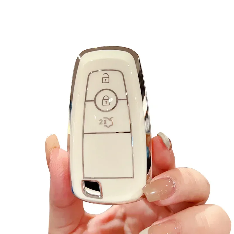 3 Button TPU Car Key Case Full Cover for Ford Fusion Mustang Explorer F150 F250 F350 EcoSport Edge S-MAX Ranger Lincoln Mondeo view 6