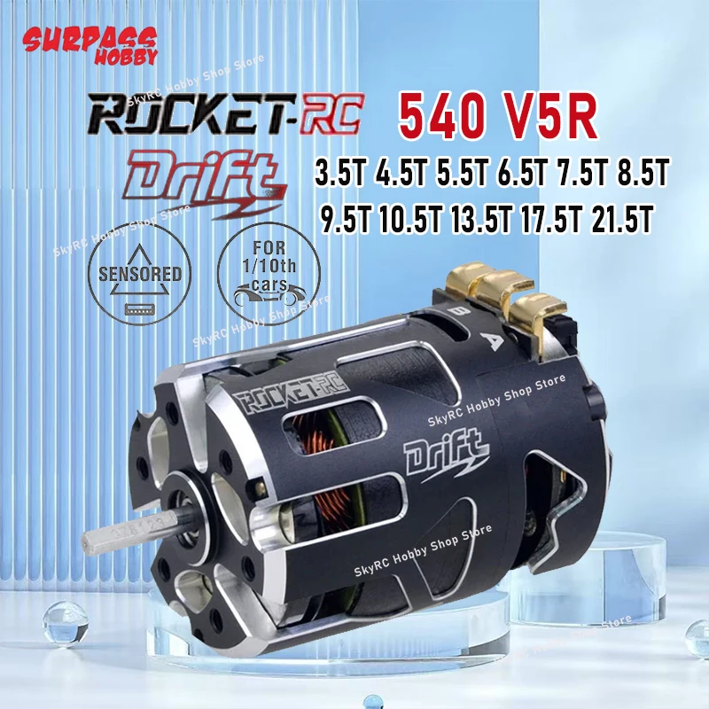 

RC Car Surpasshobby Rocket 540 V5R Sensored Brushless Drift Racing Motor for 1/10 1/12 1/14 RC Car Competition Modified Truck