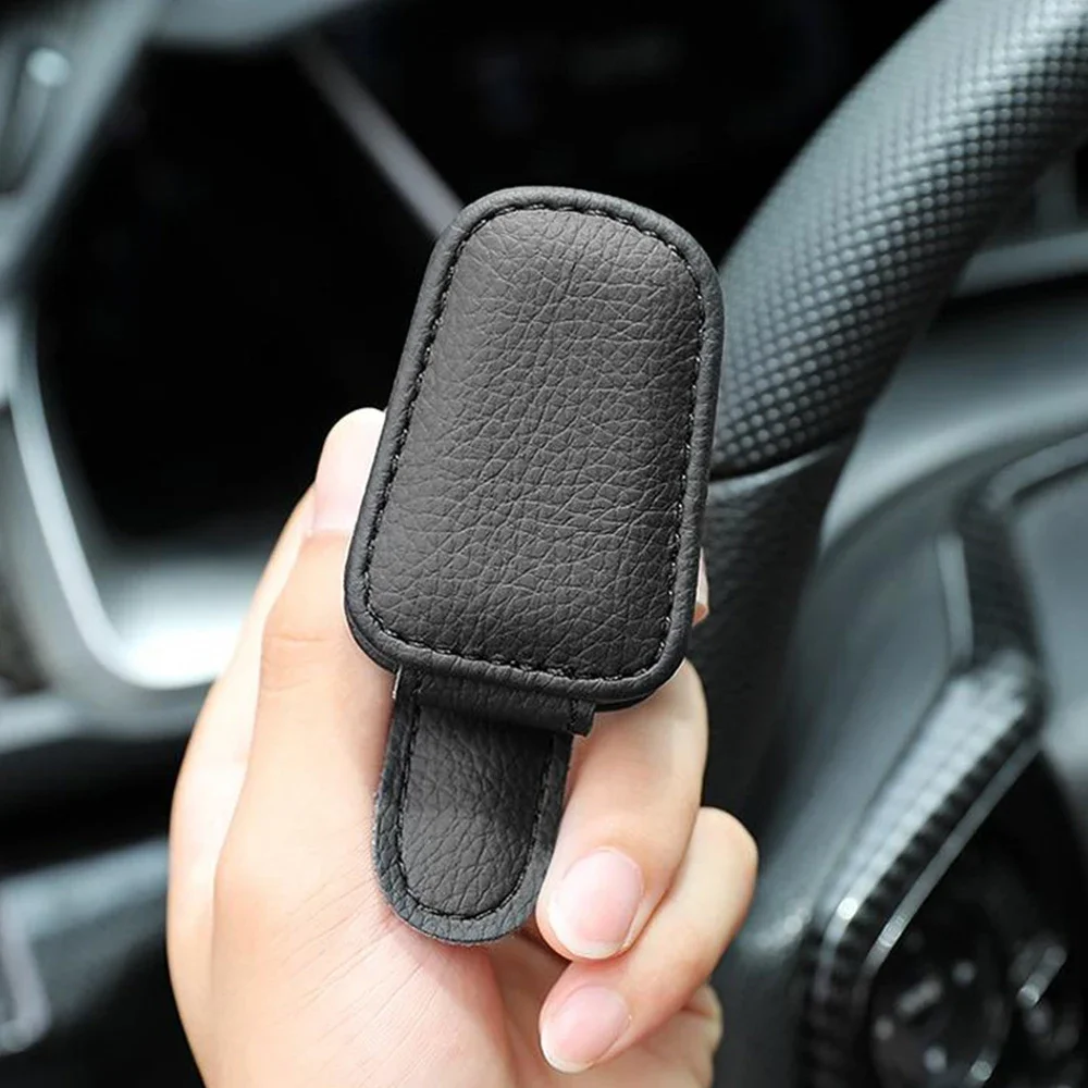 

1Pcs Sunglasses Holder Is Suitable for Car Sunshades Magnetic Leather Sunglasses Clip and Ticket Clip Car Sunshade Accessories