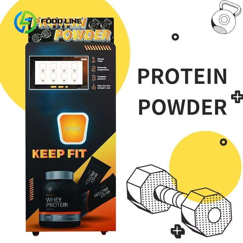 Dispensador automático personalizado de proteína en polvo, máquina expendedora de batidos de proteínas para gimnasios deportivos