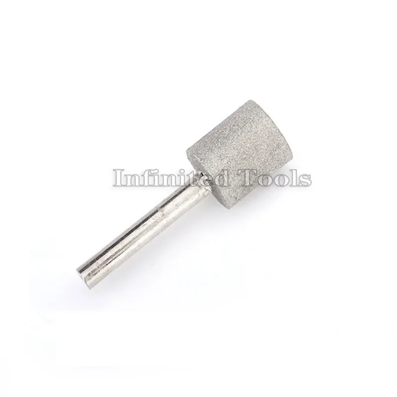 5pcs150Grit 3mm Shank Cylinder Diamond Burr Grinding Bit Stone Jade Carving Grinding Engraving Drill Bit Dremel Rotary Tools