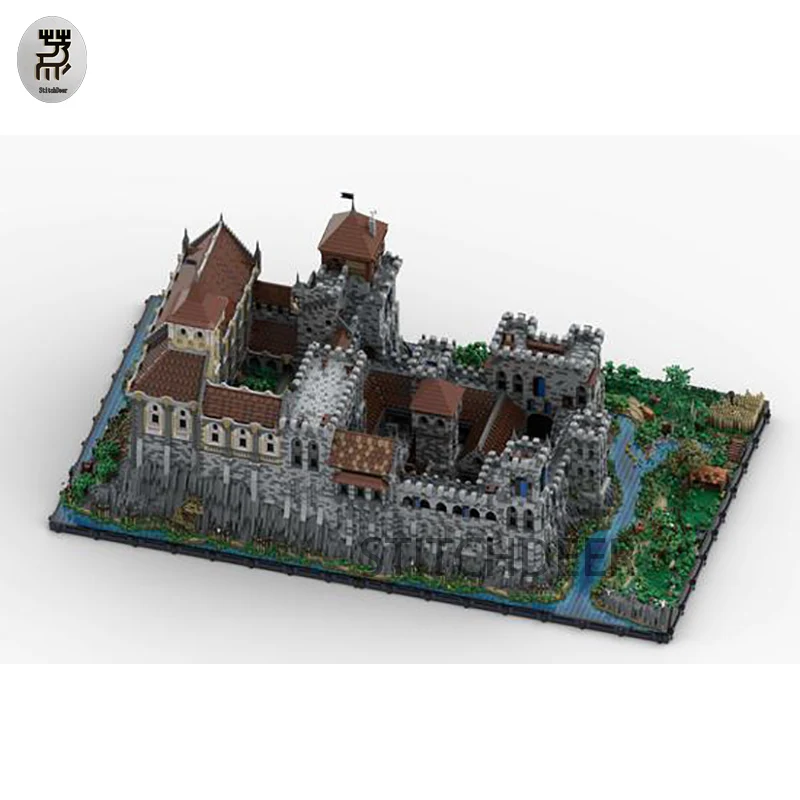 Master Difficulty 112744PCS MOC Classic Complete Medieval Castle Palace Modular Building Dimension Blocks Large Toy Display Gift