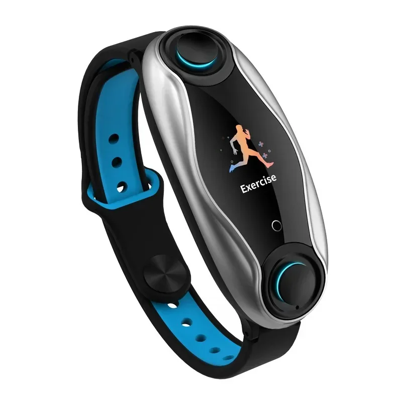 

T90 teen heart rate and blood pressure smart bracelet, dual Bluetooth headset two-in-one, sports, Bluetooth call, bracelet