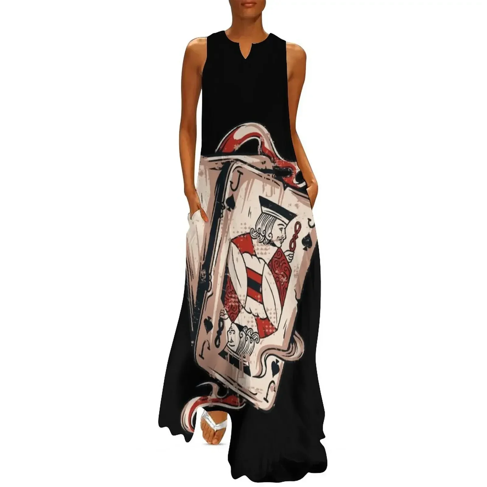 

Blackjack Gift Playing Cards Casino Gambling Gift Long Dress Bridesmaid dress woman dresses korean style Dress