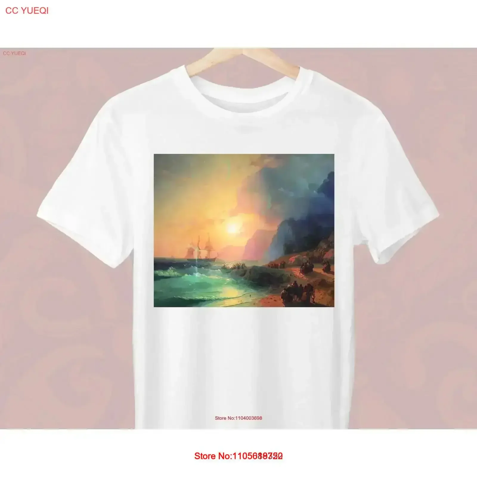 On the Island of Crete Ivan Aivazovsky T Shirt Greek Stylish vintage Washed Comfortable Slightly Stretched homme Breathable