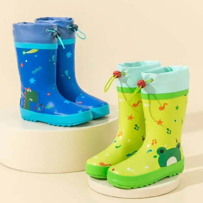 Rain Shoe for Baby Anti-slippery Rain Boot Kid Lightweight Waterproof Rubber Shoe Sapato Infantil Para Menina Туфли Для Девочки