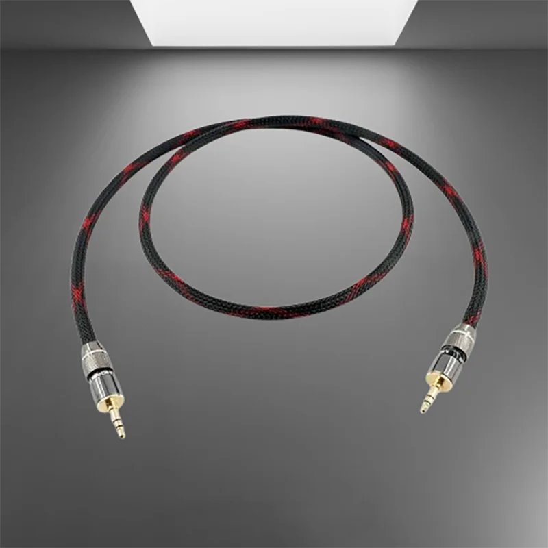 プレミアム OCC 3.5mm AUX ステレオ ケーブル - iPhone/PC/車/iPad/Xiaomi オーディオ用デュアル金メッキオス