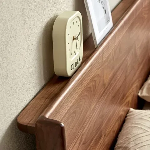 Black walnut 1.5 1.8 meters master bedroom log double bed