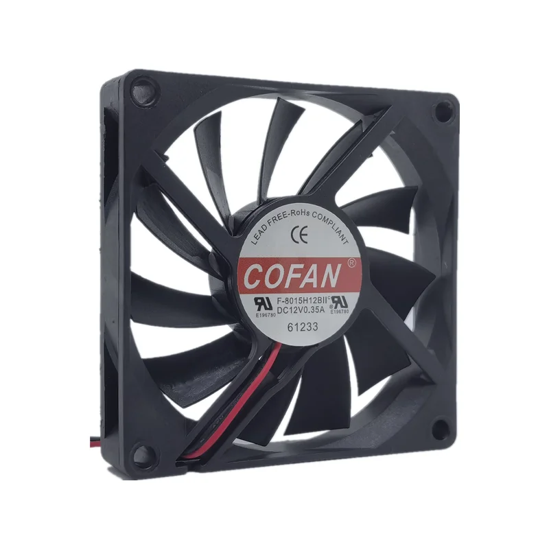 Novo cofan F-8015H12BII 12v 0.35a 8015 8cm ultra fino carregador chassi ventilador