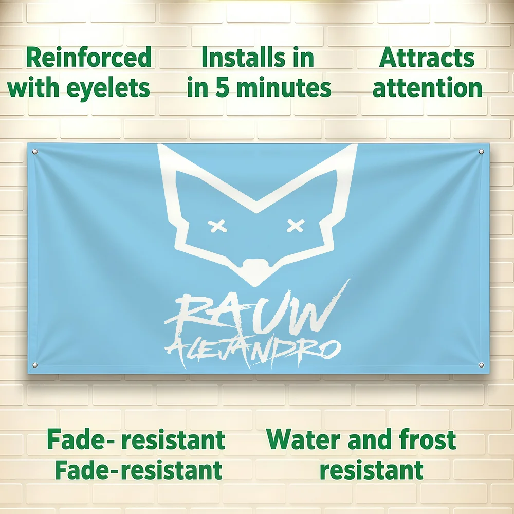 Singer R-Rauw Alejandro flag For Room Dorm Camping Picnic Art Style Garage Bar wall Decoration Banner