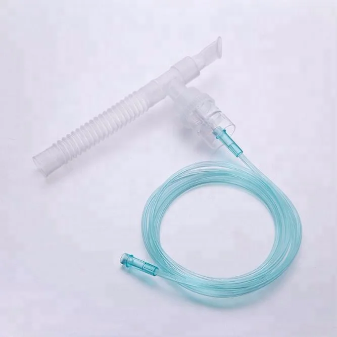 Medical Nebulizer Oxygen Face Mask Kit with Tubing and Corrugated Mouth Piece