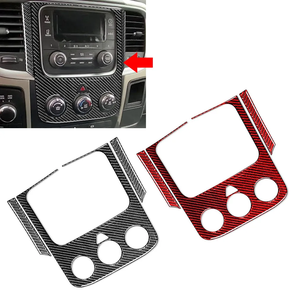 

3Pcs LHD Car Display Screen Climate Control Cover Trim For Dodge Ram 1500 2500 3500 2013-2018