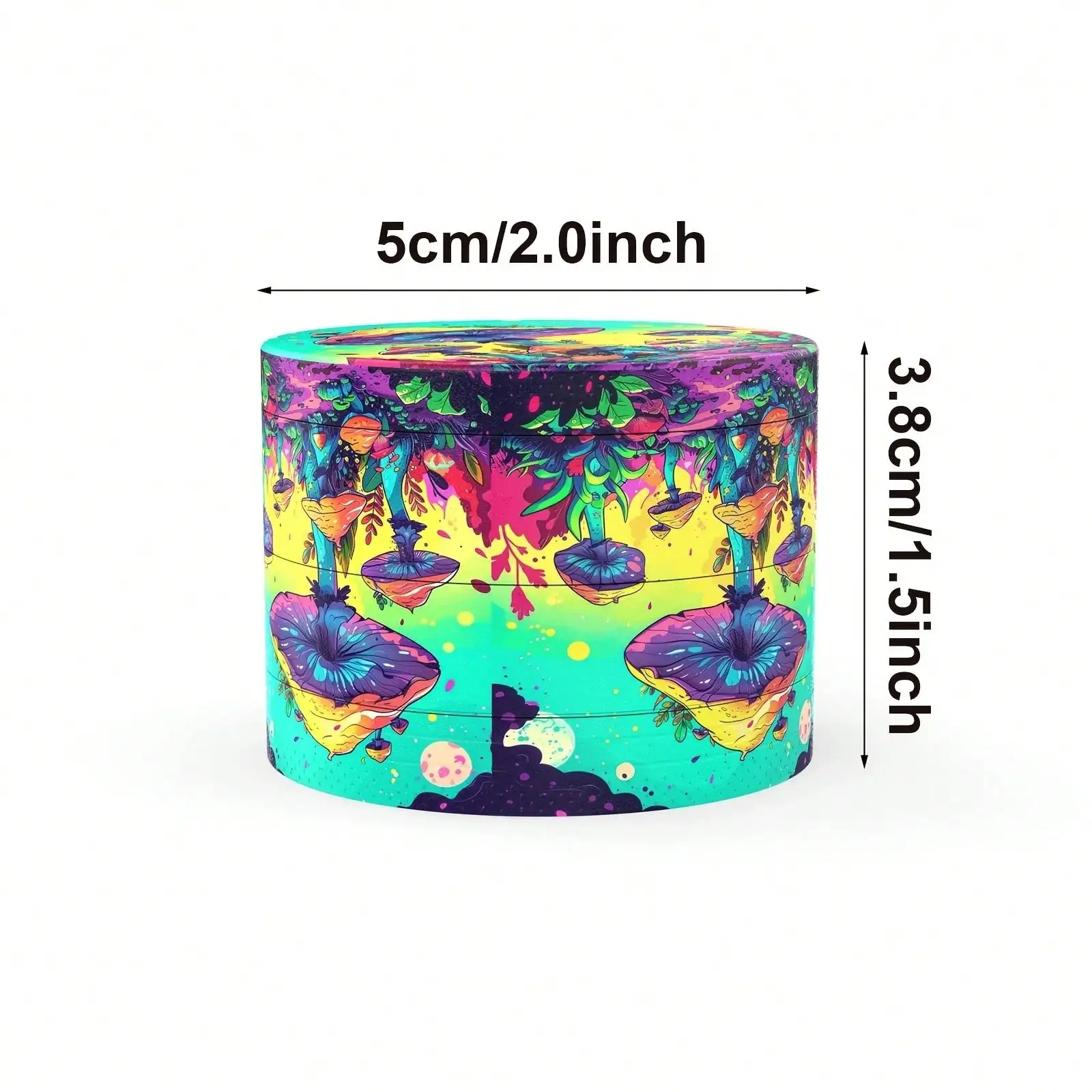 4 Piece Zinc Alloy Magnetic Grinder,50mm Diameter Spice Coffee Bean Grinder, Sharp Rhombus Tooth Blade Grinding Herbs
