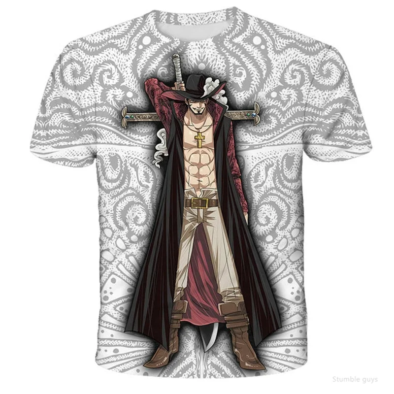 Herrenmode One Piece T-Shirt Luffy Zoro Duo Print Jungenkleidung Mädchen Kurzarm Herren Jersey Leichte Oberteile