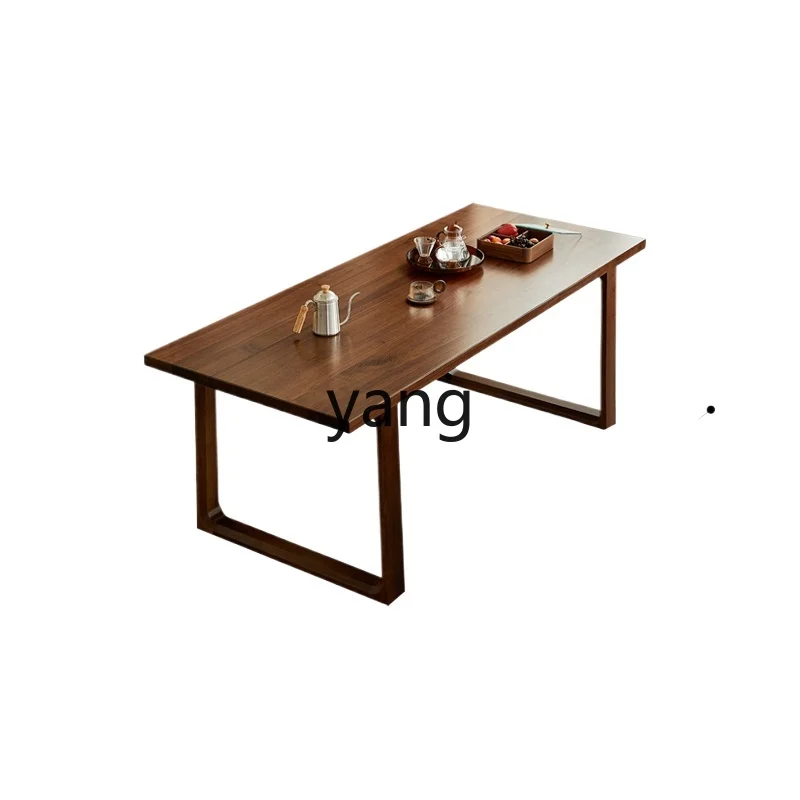 LH  solid wood dining table all solid wood household dining table living room large work table