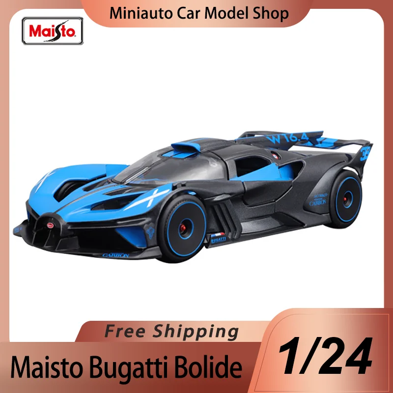 In Stock Maisto 1:24 Bugatti Bolide Alloy Miniature Diecast Model Bugatti Sports Toys Car Model Ornaments Christmas Kisd Gift