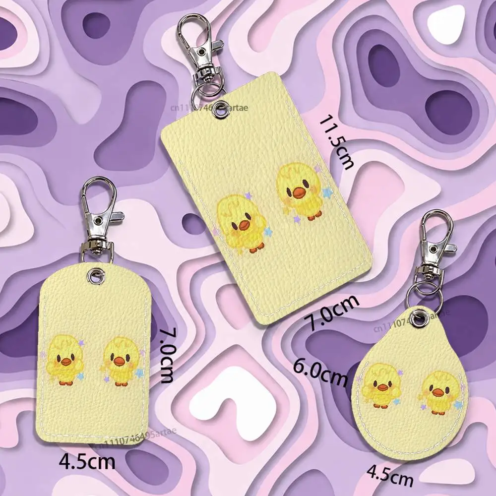 F-Felix Lee S-SKZ Rectangle ID Card Case Keychain Access Card Bag Key Tag Ring Leather Card Holder Key Ring view 6