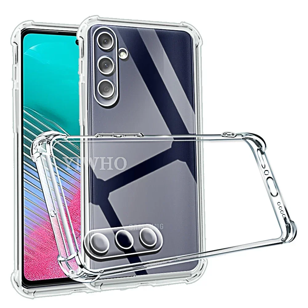 Shockproof Phone Case for Samsung M54 M34 M14 5g M04 M53 M23 M13 5G 4G Transparent Clear Silicone Soft TPU on Galaxy Back Cover