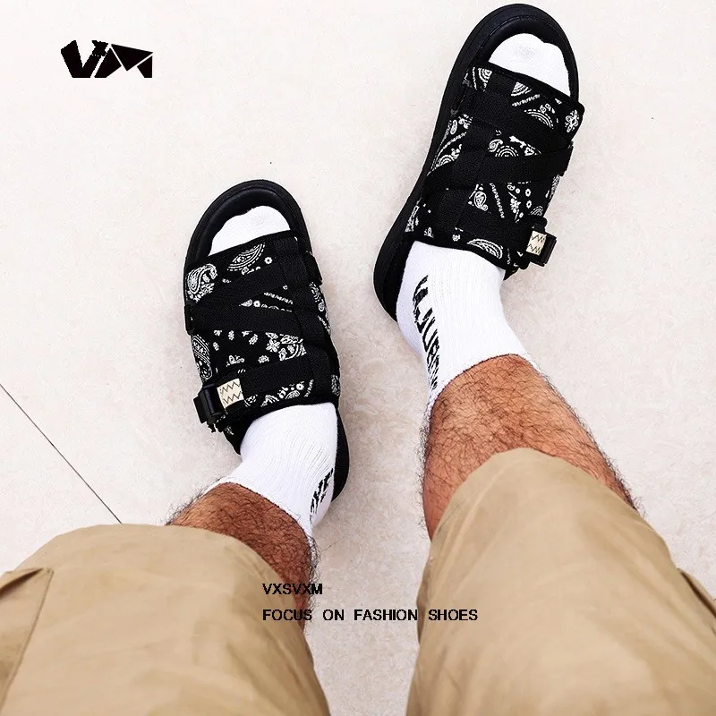 CHRISTO  VISVIM 2024   Fashion Couple  Flip-flops  Footwear Slippers Male Shoes Slides Reflective slippers Flip Flops Sandals