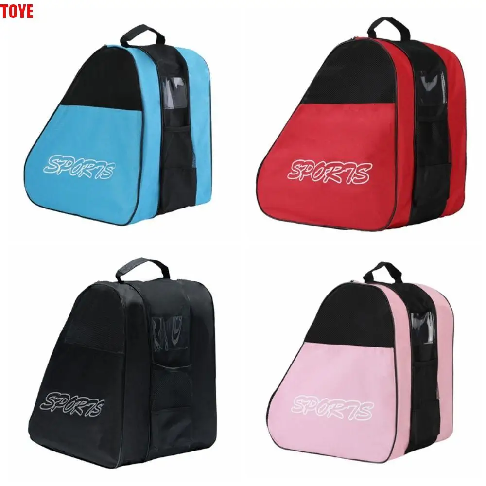 

Large Capacity Roller Skates Bag 3 Layers Oxford Cloth Ice Skating Bag Breathable Multi-Function Skating Shoes Case Boys Girls